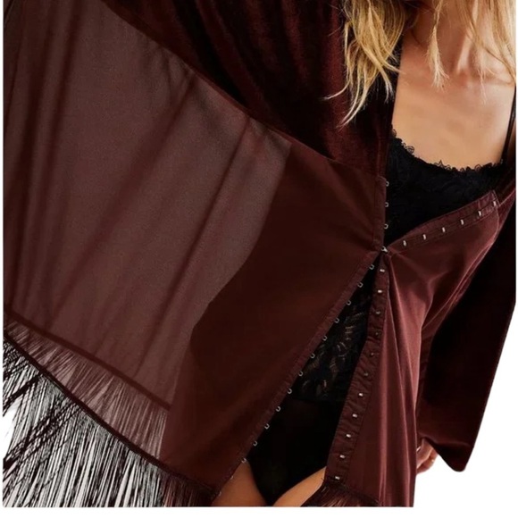 Free People Velvet Dreams Fringe Kimono - Picture 3 of 13